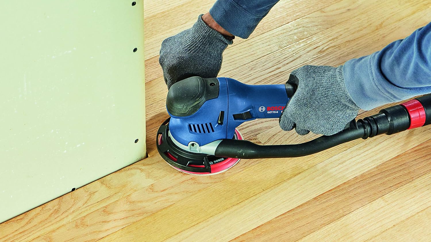 BOSCH Power Tools - GET75-6N - Electric Orbital Sander, Polisher - 7.5 Amp, Corded, 6 Disc Size - features Two Sanding Modes: Random Orbit, Aggressive Turbo for Woodworking, Polishing, Carpentry