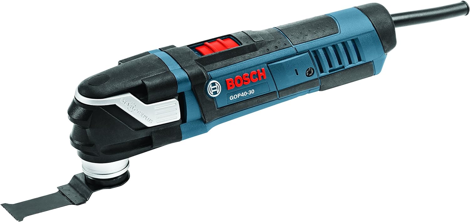 BOSCH Power Tools Oscillating Saw - GOP40-30C â€“ StarlockPlus 4.0 Amp Oscillating MultiTool Kit Oscillating Tool Kit Has No-touch Blade-Change System, 32 Accessories and Case