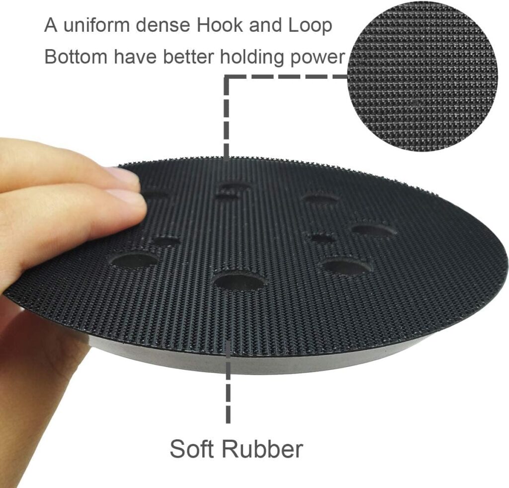 5 Inch Dia 8 Hole Sander Hook and Loop Replacement Sander pad for Porter Cable 343/343k, 390/390K, 382, 343VSK Orbital Sander…