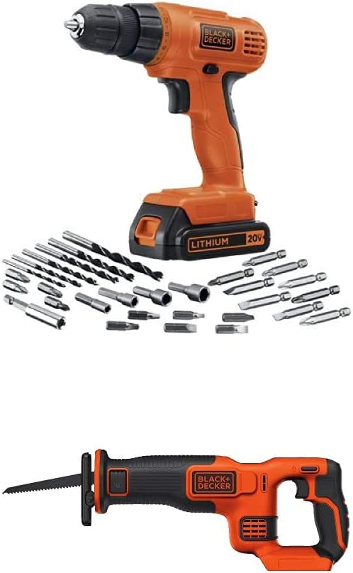 BLACK+DECKER 20V MAX* POWERECONNECT Cordless Drill/Driver + 30 pc. Kit (LD120VA)