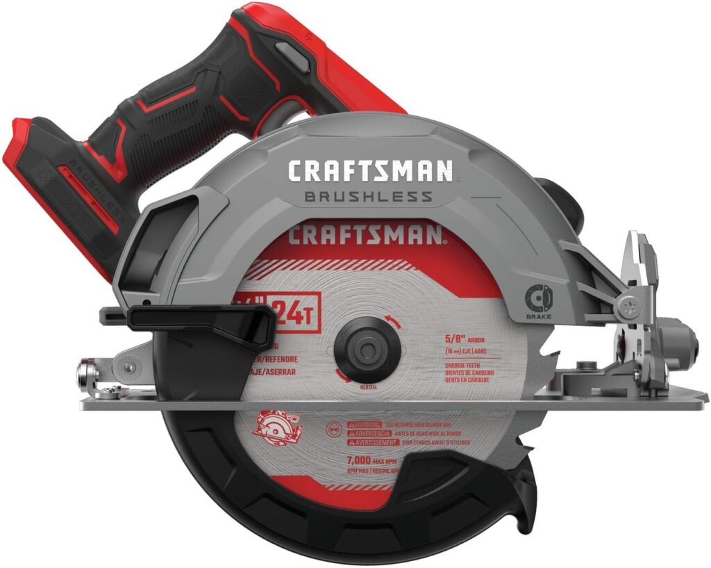 CRAFTSMAN V20 Cordless Circular Saw, 7-1/4 inch, Bare Tool Only (CMCS550B)