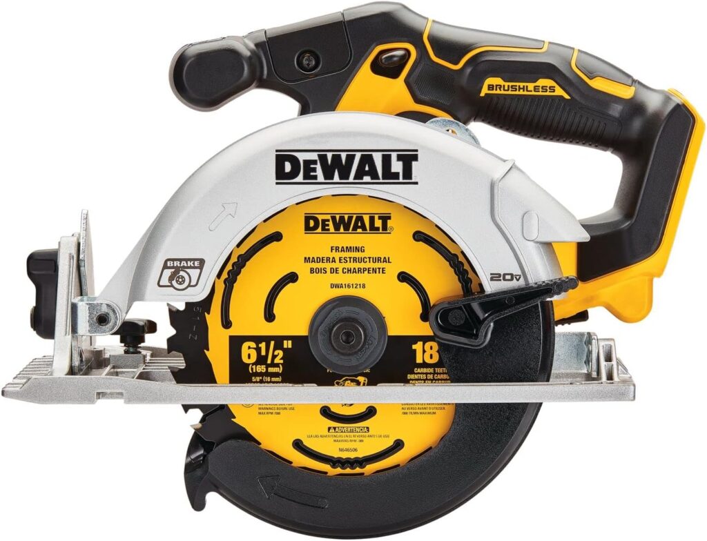 DEWALT 20V MAX* Circular Saw, 6-1/2-Inch, Cordless, Tool Only (DCS565B)