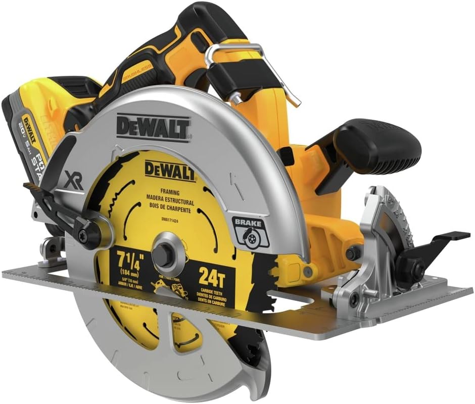 DEWALT 20V MAX Circular Saw, Cordless, 7-1/4 inch, Battery and Charger Included (DCS570H1)