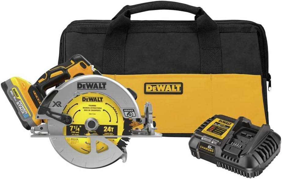 DEWALT 20V MAX Circular Saw, Cordless, 7-1/4 inch, Battery and Charger Included (DCS570H1)