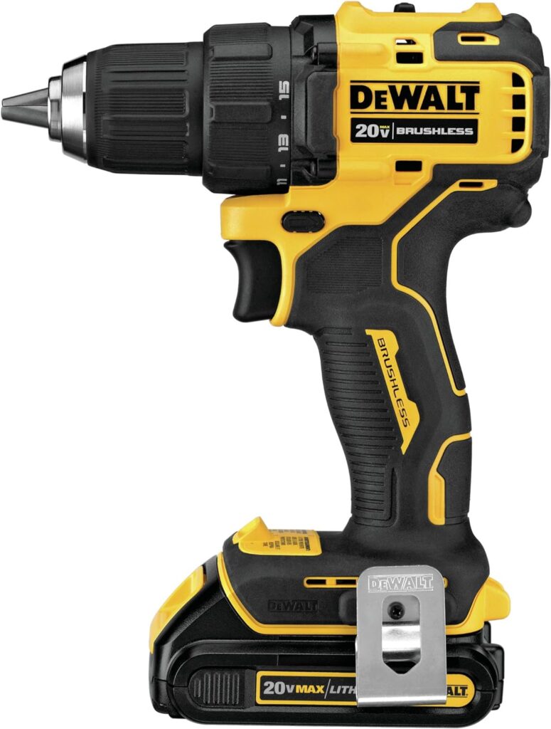 DEWALT 20V MAX* Cordless Drill / Driver Kit, Compact, 1/2-Inch (DCD708C2)