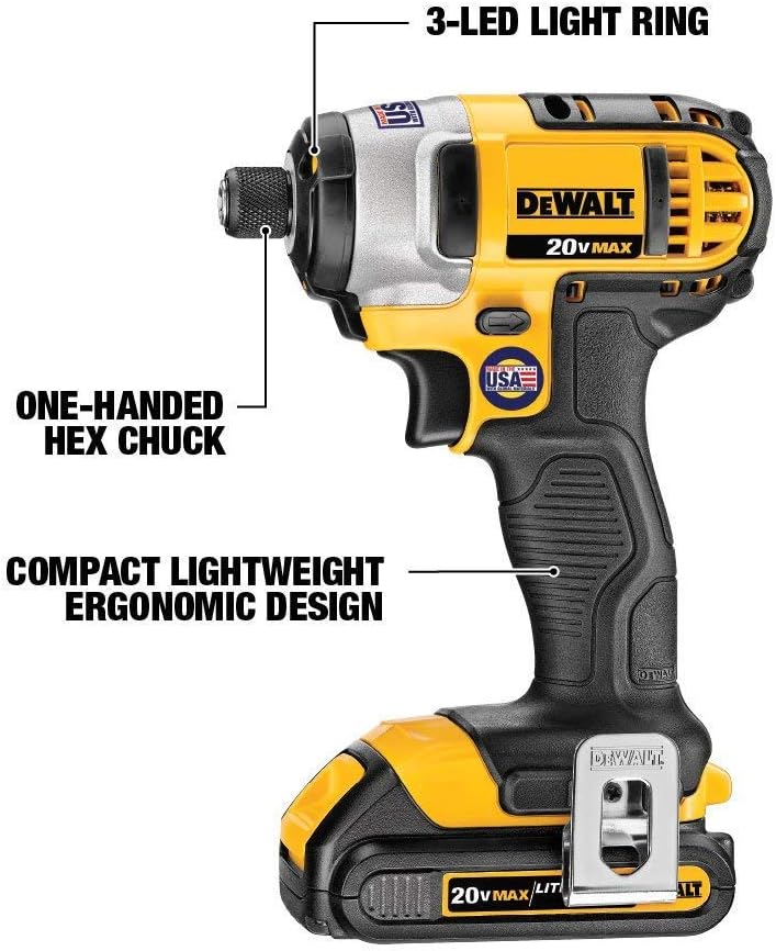 DEWALT 20V MAX Hammer Drill and Impact Driver, Cordless Power Tool Combo Kit with 2 Batteries and Charger (DCK299M2)