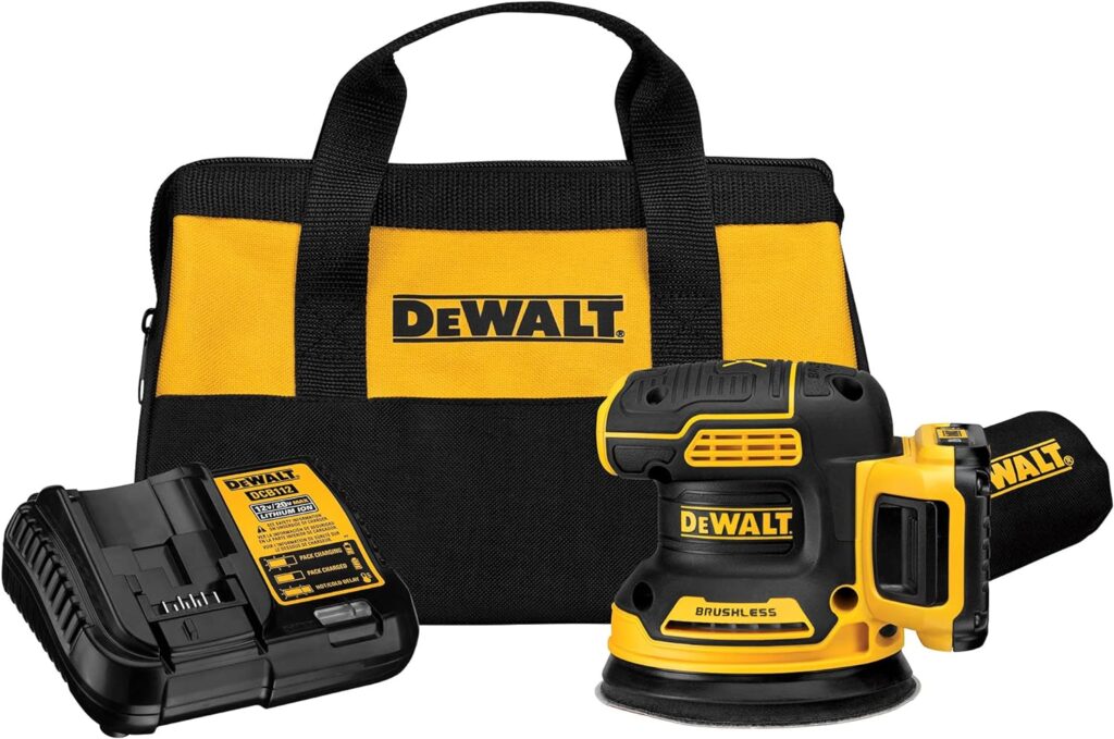 DEWALT 20V MAX Random Orbit Sander Kit, Cordless, 5-Inch, 2.Ah, 8,000-10,000 OPM, Storage Bag, Battery, and Charger Included (DCW210D1) - Amazon.com