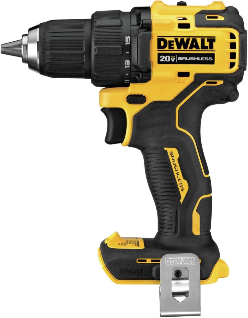 DEWALT ATOMIC 20V MAX* Cordless Drill, 1/2-Inch, Tool Only (DCD708B)