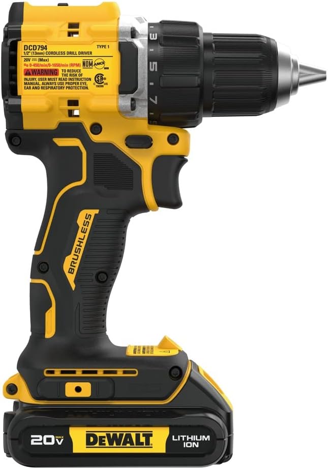 Dewalt DCD794B 20V MAX ATOMIC COMPACT SERIES Brushless Lithium-Ion 1/2 in. Cordless Drill Driver (Tool Only)