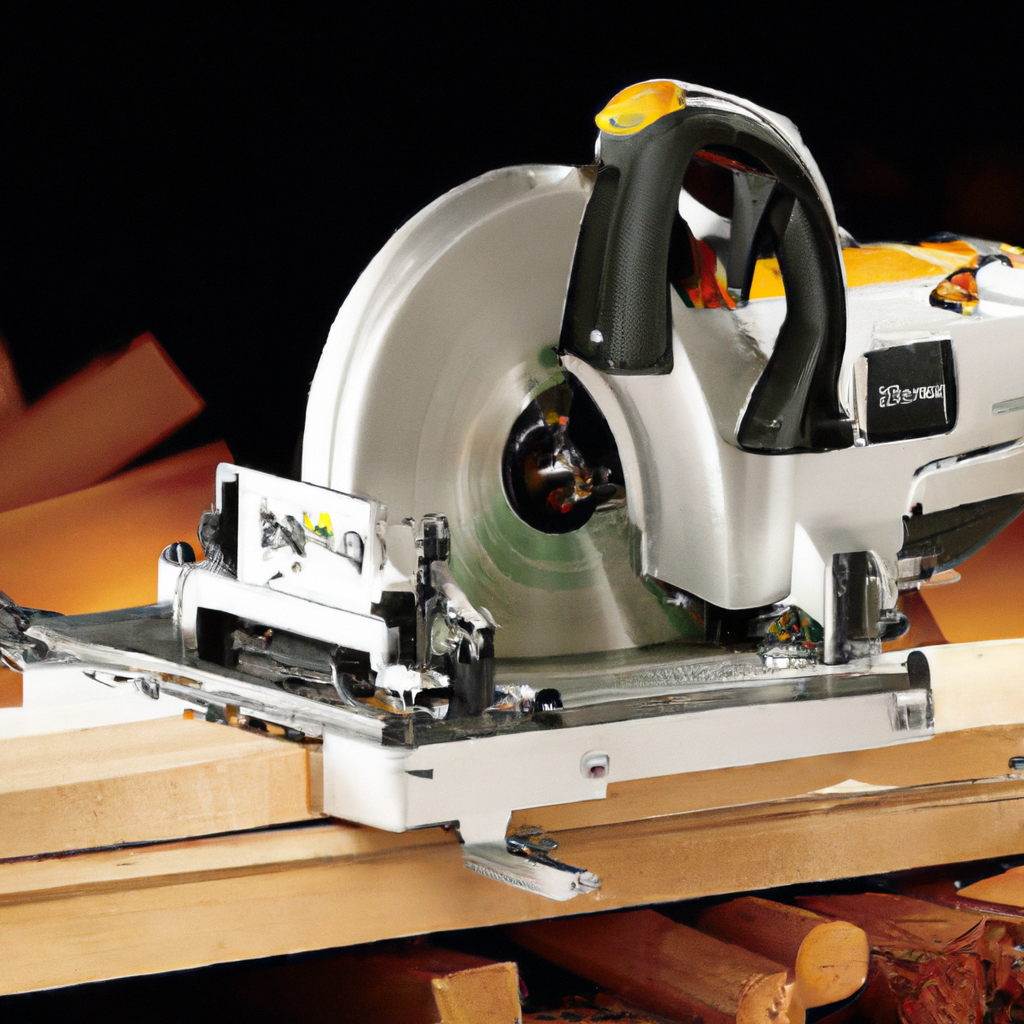 Eastvolt 6-1/2 Plunge-cut Track Saw, 0-45Â°Bevel Adjustment, 5500RPM Plunge Circular Saw for Wood Cutting