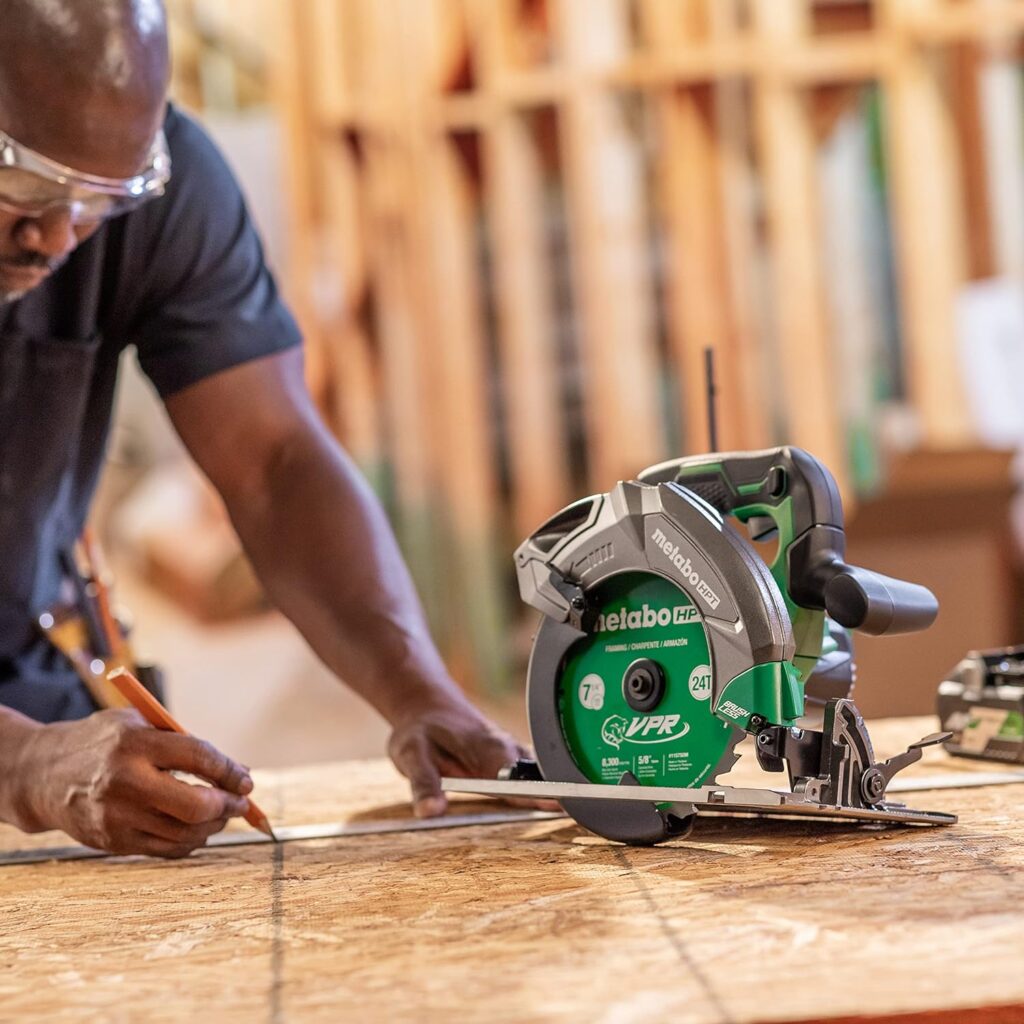 Metabo HPT 18V MultiVolt™ Cordless Circular Saw | 7-1/4-Inch Blade | Tool Only - No Battery | LED Work Light | Dust Blower | On-tool Blade Wrench | Kickback Protection | C1807DAQ4