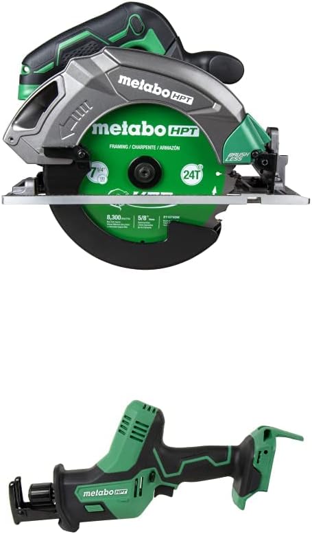 Metabo HPT 18V MultiVolt™ Cordless Circular Saw | 7-1/4-Inch Blade | Tool Only - No Battery | LED Work Light | Dust Blower | On-tool Blade Wrench | Kickback Protection | C1807DAQ4