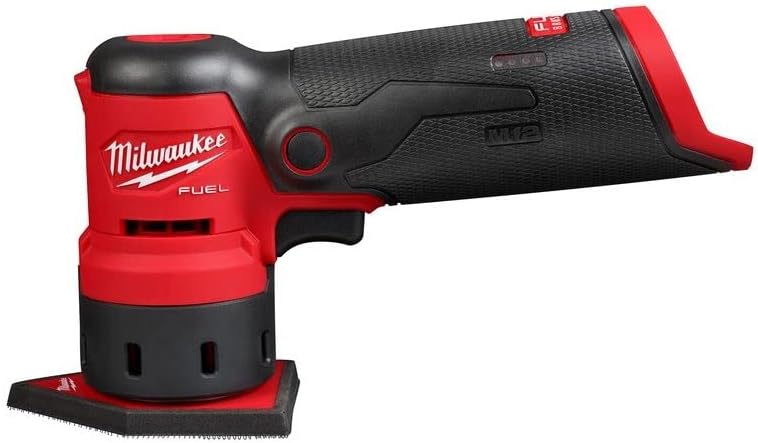 Milwaukee 2531-20 12V Brushless Cordless Orbital Detail Sander (Tool Only) Red and Black