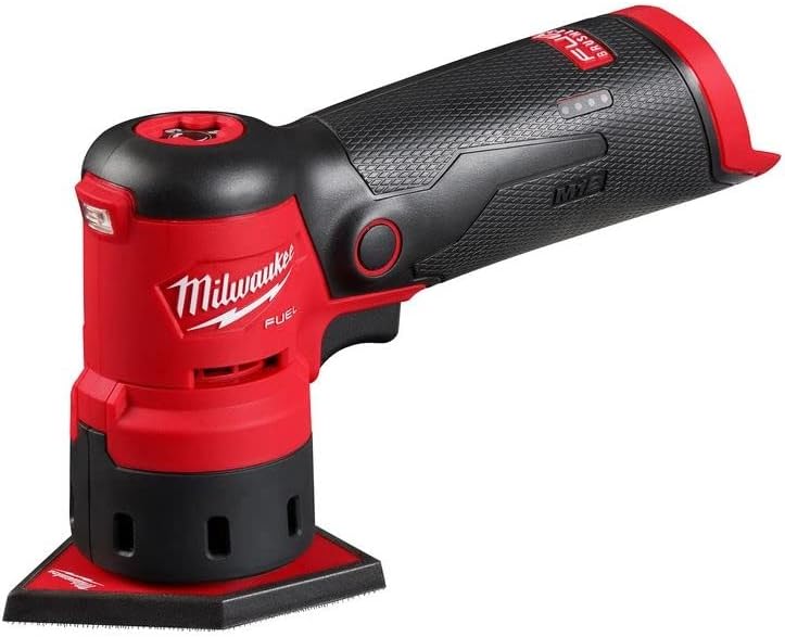 Milwaukee 2531-20 12V Brushless Cordless Orbital Detail Sander (Tool Only) Red and Black