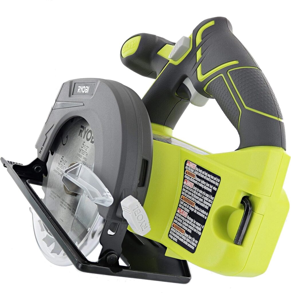 Ryobi One P505 18V Lithium Ion Cordless 5 1/2 4,700 RPM Circular Saw (Battery Not Included, Power Tool Only), Green