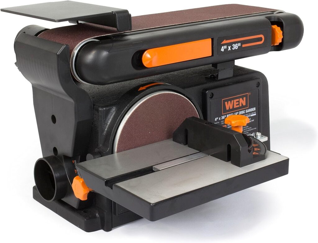 WEN 6502T 4.3-Amp 4 x 36 in. Belt and 6 in. Disc Sander with Cast Iron Base