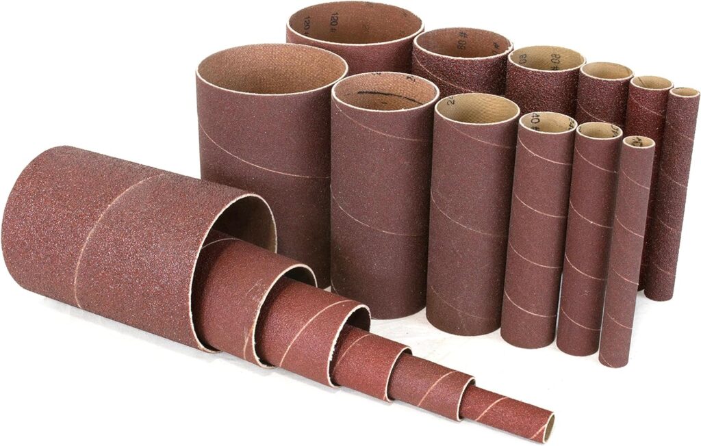 WEN 6510SPC Assorted Grits Spindle Sanding Sleeves (18 Pack)